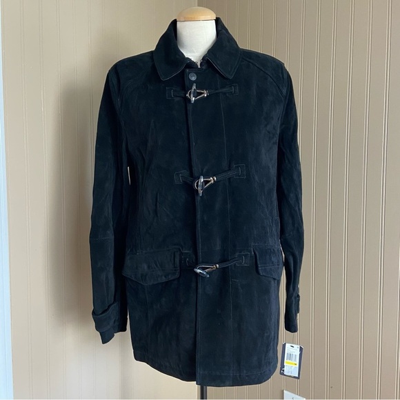 Nautica New With Tags Women’s Genuine Black Suede Jacket Size Medium - Picture 4 of 13